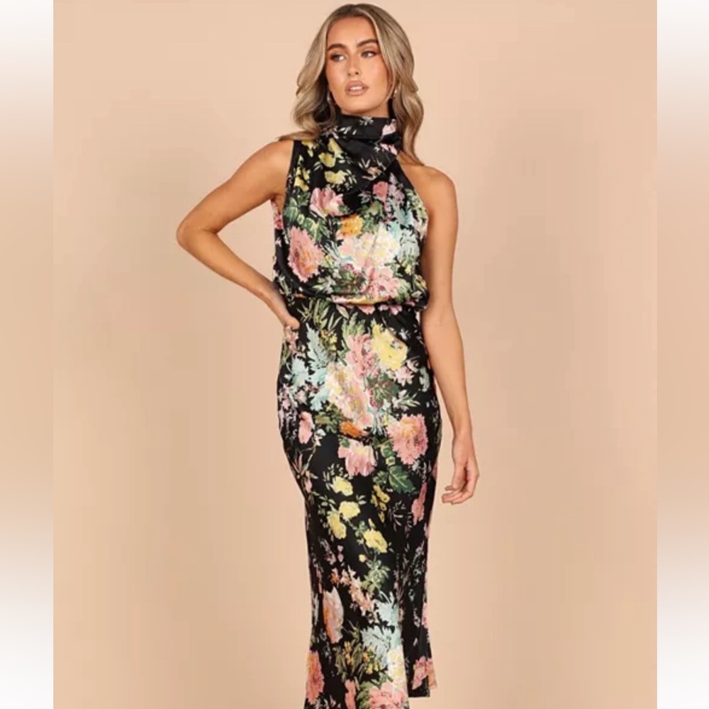 Floral Black Maxi Dress